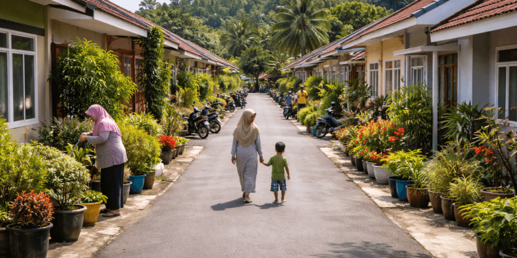 Kawasan permukiman warga yang tertata rapi di Penajam Paser Utara