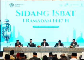 Penetapan awal Ramadan 1447 Hijriah yang digelar pada Selasa (17/2/2026) menetapkan bahwa 1 Ramadan 1447 H jatuh pada Kamis, 19 Februari 2026 (Foto: Kemenag)